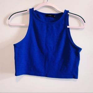 Aritzia Talula|Blue Cropped Tank Top